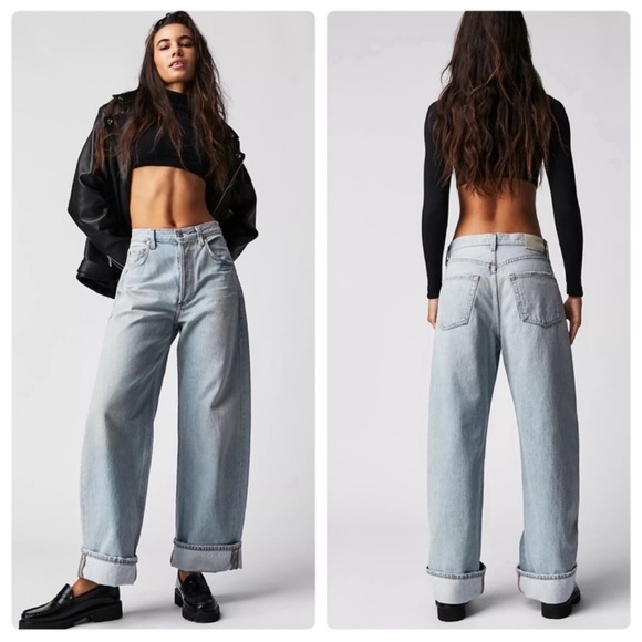 Citizens Of Humanity Denim - Citizens of Humanity Ayla Baggy Cuffed Crop Jeans
Skylights Blue Size 29